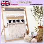 Wooden Handmade Weaving Loom Frame Tapestry Weaving Kit With Comb And Bobbin