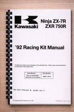 KAWASAKI NINJA ZX-7R ZXR 750R 1992 RACING KIT MANUAL