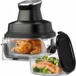 4-in-1 Air Fryer, Crisp, Bake, Keep Warm, Air Fryer, Dual 4.5L Glass Containers
