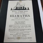 ROYAL ALBERT HALL,  “HIAWATHA”, 1925 production flyer and invitation letter