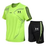 A Two-piece ！Men's T-Shirt Shorts Two Piece Summer Tracksuit Set Top Shorts Cool