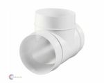 Ducting Tee T Joint Splitter Solid Flex Ventilation PVC Duct Pipe 4" 5" 6" dia
