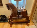 wooden rocking horse used vintage