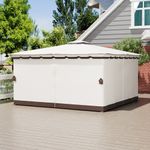 Outdoor Garden Gazebo for Patio with Stable Steel Frame & Netting Waterproof PU