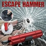 Car Window Breaker Seat Belt Cutter 2-in-1 Emergency Escape Safety Hammer