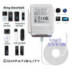 24V 500mA Doorbell Transformer AC Power Supply Adapter For Ring Doorbell 8M UK -