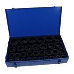 US PRO 32PC 3/4″ DR 6PT IMPACT SOCKET SET 19-60MM HEAVY DUTY CR-MO