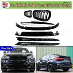 Gloss Black Kidney Grille For BMW F16 X6 Front Splitter Spoiler Diffuser BodyKit