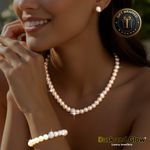 UK Women Ladies Faux Pearl Jewelry Necklace Bracelet Earrings Set Wedding Gift