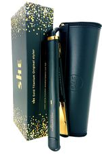 SHE Gold Titanium Hair Straighteners Travel Pouch Auto Cut off and Variable Temp