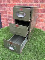 Vintage Veteran Series DrawersStorage set of 3 British made industrial 646338 C