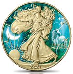 1 oz Silver Eagle 2021 – The Unicorn, Spirit Animals – Art Color Collection