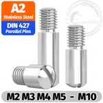 A2 Stainless Steel Parallel Pins With External Thread M2 M2.5 M3 M4 M5 M6 M8 M10