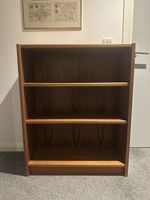 Vintage Teak Veneer Bookcase Mid Century Modern MCM made in Denmark Danish 