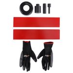 6-Piece Press Kit for 50T Hydraulic Shop Tools with Carbon Steel Plates/Punches