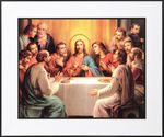 THE LAST SUPPER - JESUS WITH THE DISCIPLES / APOSTLES - FRAMED PRINT / PICTURE-W