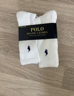 Polo Ralph Lauren Men's Crew Socks White 6 Pairs Brand New
