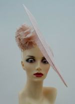  Nude Sinamay & Feather  Hatinator ASCOT WEDDING