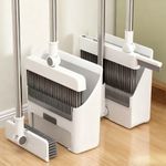 Dustpan and Brush Combo Set  Long Handle Non Stick Hair Brush Floor Cleaner Tool