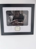 Rocky balboa Burgess Meredith Signed Idea Card Framed With Rocky Speech.