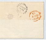 JAMAICA Cover *KINGSTON* 1848 CDS Letter Chapelton TRANSATLANTIC London XJ100