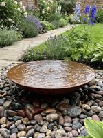 Pre-Weathered Corten Steel 60cm Diameter Bowl Water Feature Fountain Mains Power