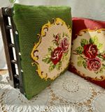 Antique Victorian Footstool From Early 1900s, Small Furniture set of 2 