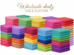 Face Towels Flannels Wash Cloths 100% Egyptian Cotton Soft Face Cloth 30 x 30 cm