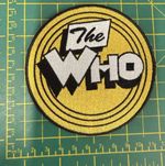 The Who Yellow Logo Sew Or Iron Patch Wide Officially Licensed Woven Patch