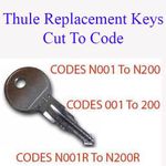 2 x Halfords Replacement Keys for Car Roof Box,Bars,Cycle Racks - Cut to Code