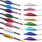 50pcs Arrow Spin Vanes 1.75" Spiral Feather 2" Archery Arrow Shaft DIY PANDARUS