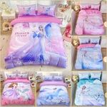 Frozen Elsa Bedding Set 3 PCS Quilt Duvet Cover Dorm Single Double King Gifts