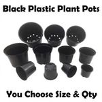 Commercial Black Plant Pot Plastic Plant Pots 1 1.5 2 3 4 5 7.5 10 15 20 Litres