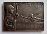 Austrian silvered bronze medal, Art Deco, Jugendstil, Vienna Secession, 1929