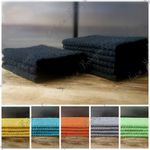 PLAIN Tea Towels 100% Egyptian Cotton Jumbo Kitchen Dish Cloth with Hanging Loop