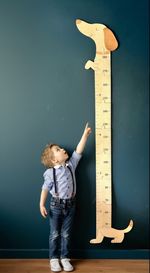 Wooden height chart for kids | Measuring Wall ruler kids | Wall Height chart