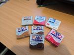 Fimo Polymer Clay Assorted Colours Bundle Including Fimo Effect. Total 7