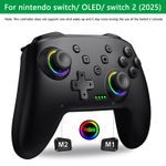 Wireless Bluetooth RGB Controller for Nintendo Switch/Switch OLED/Lite/ Switch 2