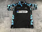 Macron Glasgow Warriors Rugby Shirt Men's M Black Camouflage BT Sport