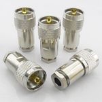5pcs PL259 UHF Plug Male Clamp Type Compression for Aircell  Ultraflex 7 LMR300