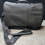 TUMI Messenger Bag Black Nylon Laptop Briefcase Mens Expandable Shoulder 18"