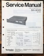 Technics SH-9020 Meter Unit Service Manual *Original*