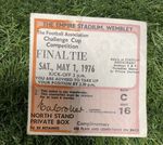 Rare 1976 FA Cup Final Private Box Ticket Stub Manchester United V Southampton 
