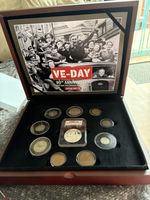 Guernsey 2025 VE Day 80th Anniversary Silver Proof £5 Coin Set Boxed