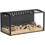 PawHut Hamster Cage Steel Acrylic Rat Cage with Openable Top