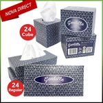 3ply Facial Tissues Gentille Boxes 24 Pk Super Soft Strong Regular or Cube Box