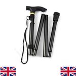 Lightweight Easy Folding Aluminium Walking Stick Cane Height Adjustable