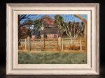 ORIGINAL SIGNED OIL PAINTING Country Church Landscape Framed Canvas Art