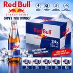 Red Bull Energy Drink Glass Bottles 250ml Avaible in (Pack of 6, 10, 14, 16, 24)