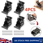 4PC 90 Degree Self-Locking Bracket Hinge Folding Table Chair Leg Hinges Hardware